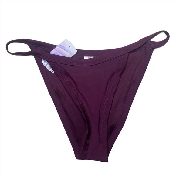 Forever 21 Women's Bikini Set –  Top & Bottom – Plum Burgundy, NWT, Size Small - Picture 6 of 10